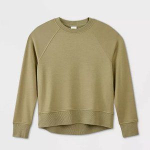 A New Day Olive Green Sweatshirt Size:M